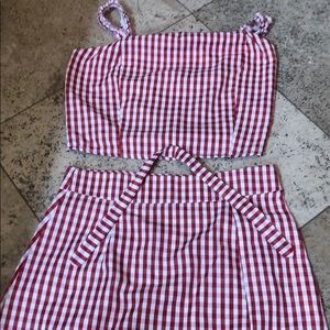 2 piece plaid set